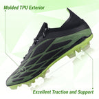 Vizari Provo Adult Firm Ground Soccer Cleats – Black/Lime