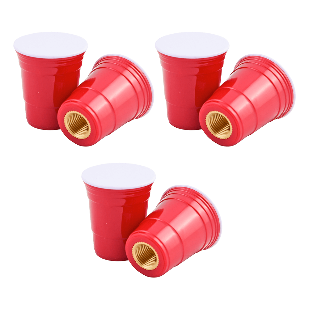 Red Tire Valve Stem Caps – Set of 2