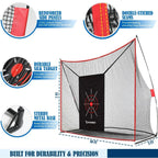 SwingRex Heavy Duty Golf Net for Real Golf Balls – Backyard Practice Net