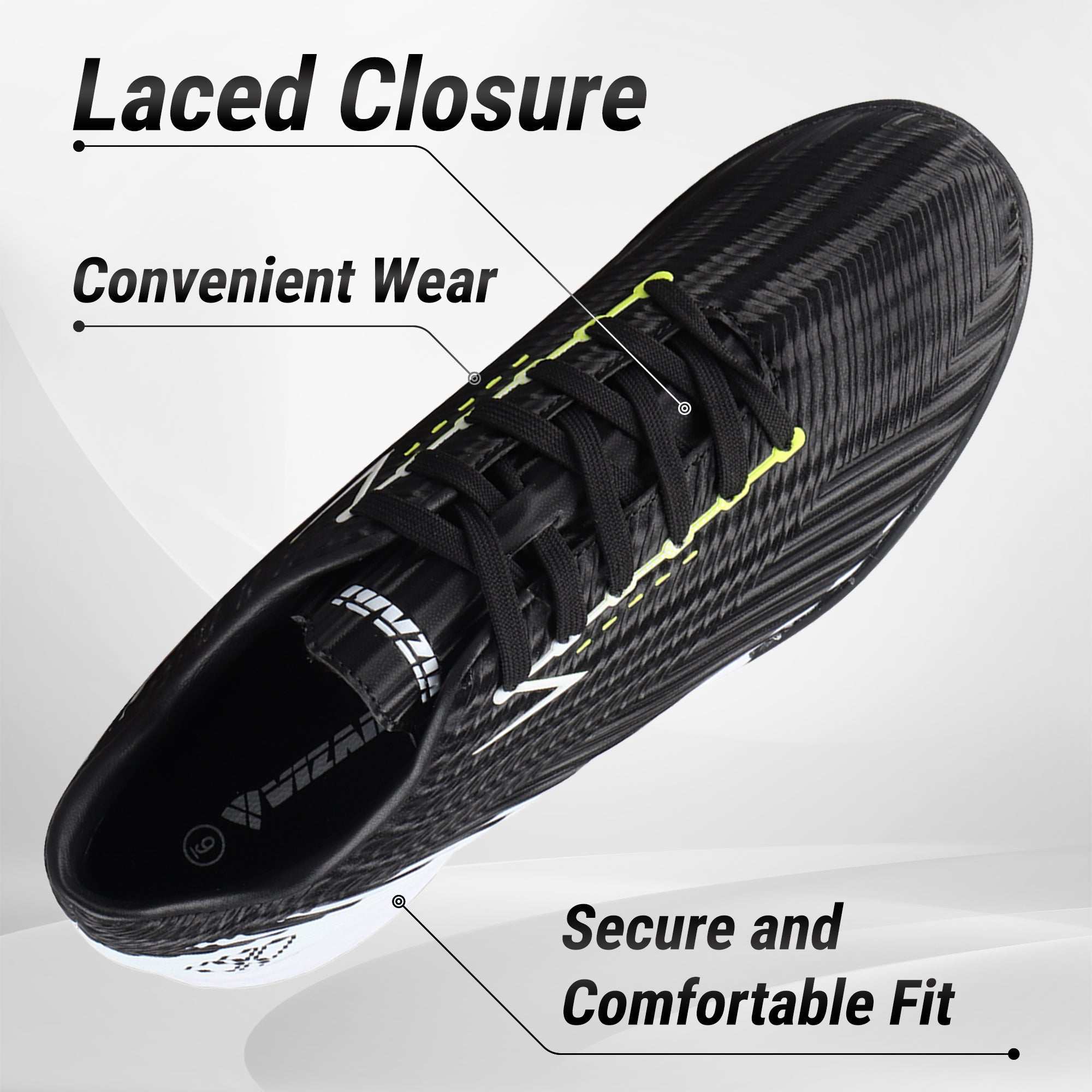 Tesoro Youth Turf Soccer Shoes -Black/White - Vizari Sports