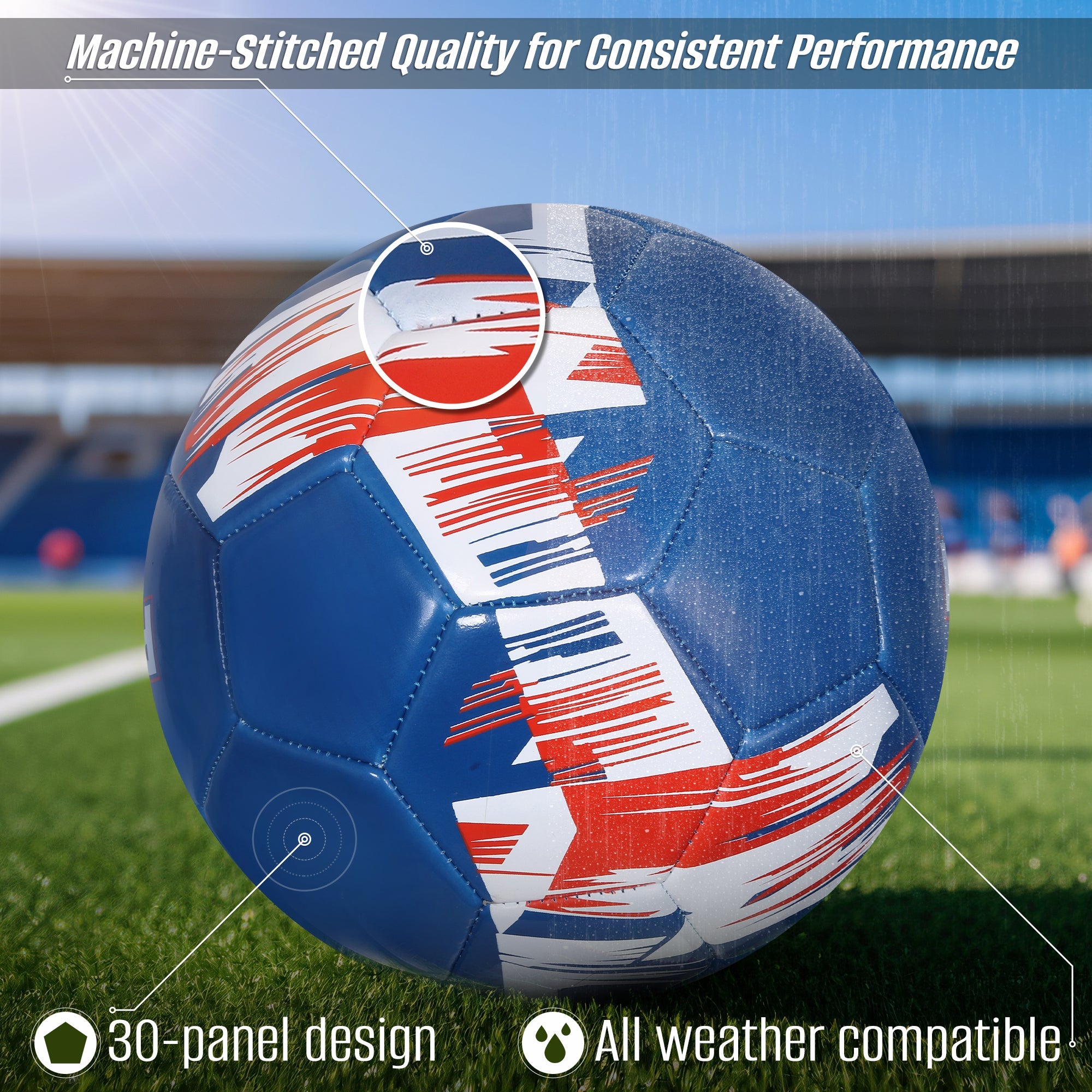 Club Team Soccer Balls - Paris Blue - Vizari Sports
