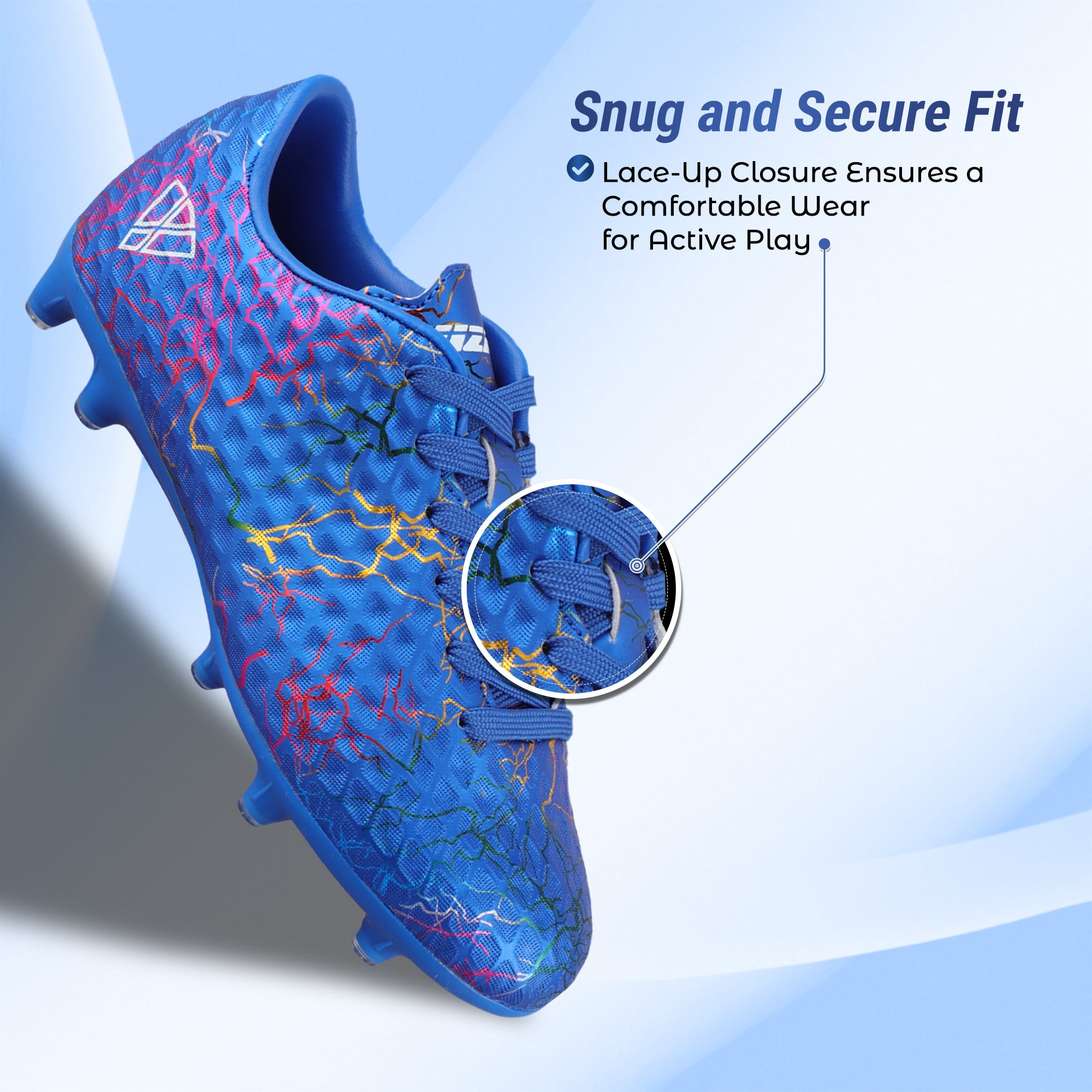 Zodiac JR. Firm Ground Soccer Shoes -Blue - Vizari Sports