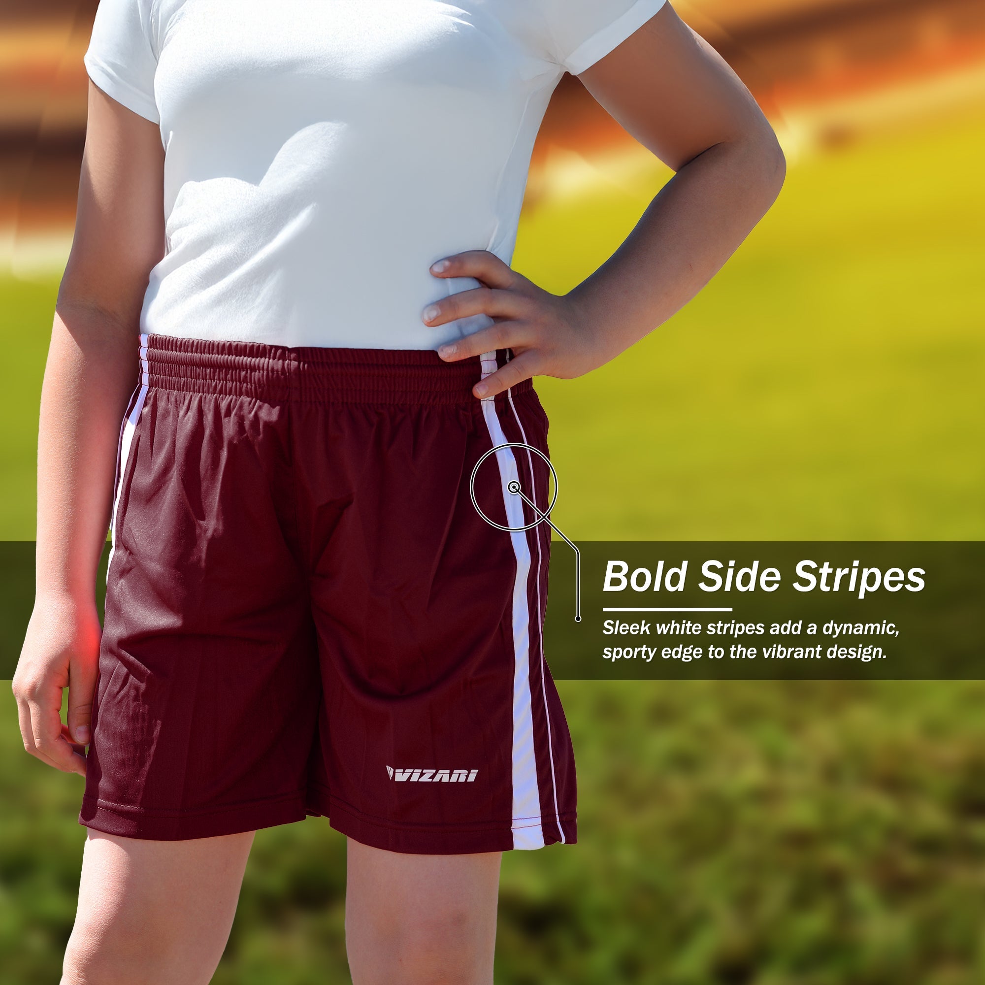 Campo Soccer Shorts - Maroon - Vizari Sports