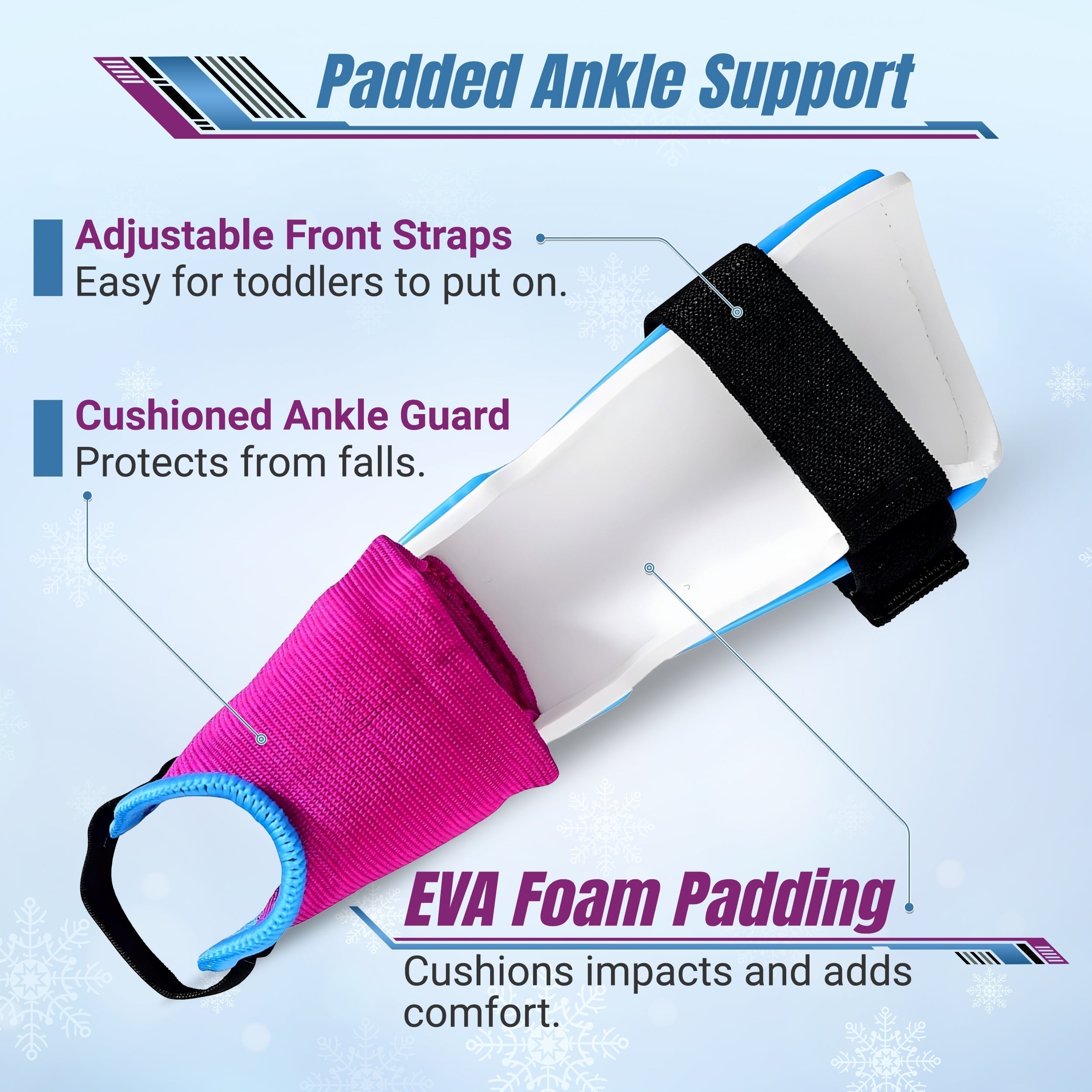 Vizari Frost Youth Soccer Shin Guards – Blue/Maroon