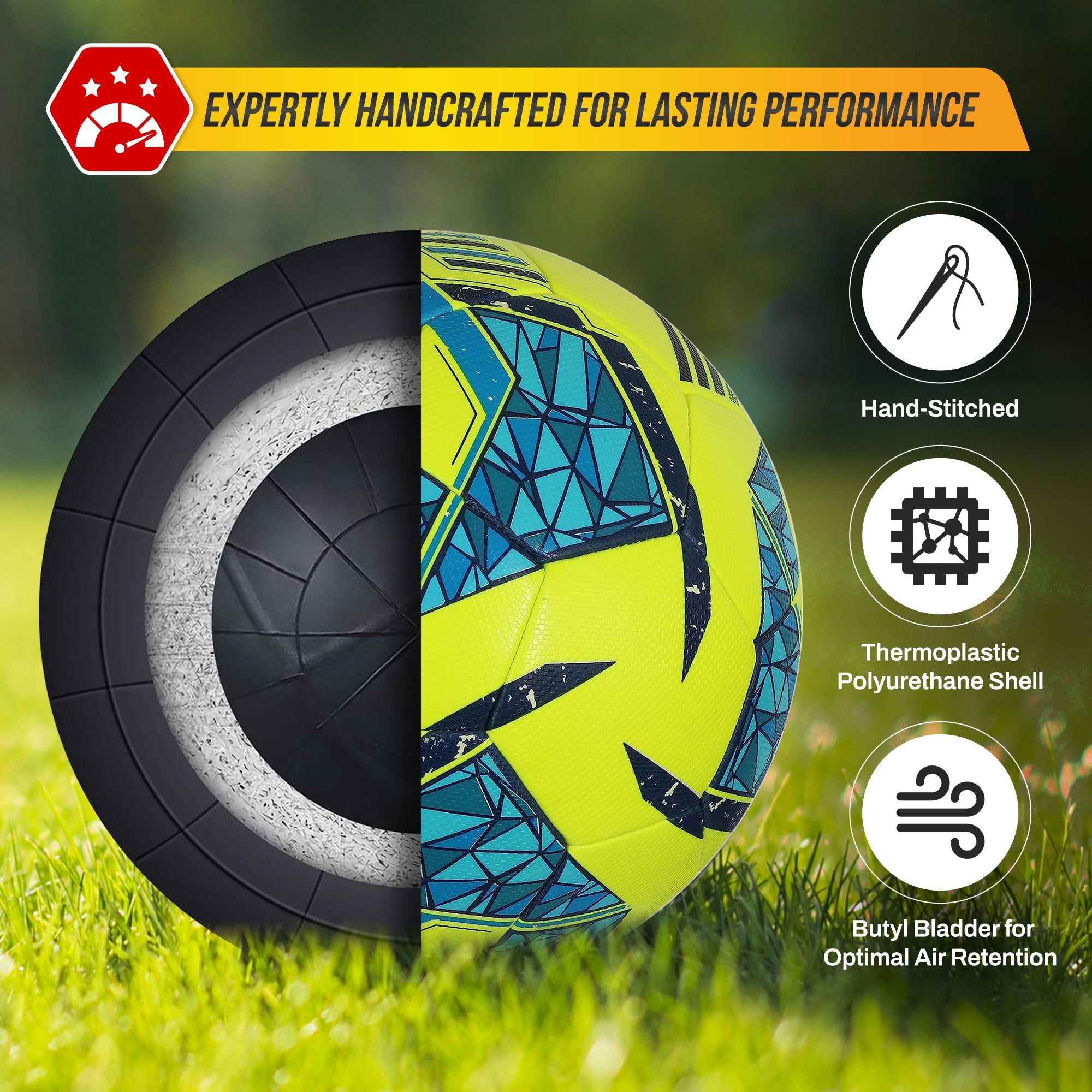 Vizari Reflect Pro Premium Indoor Soccer Ball – Lime Yellow
