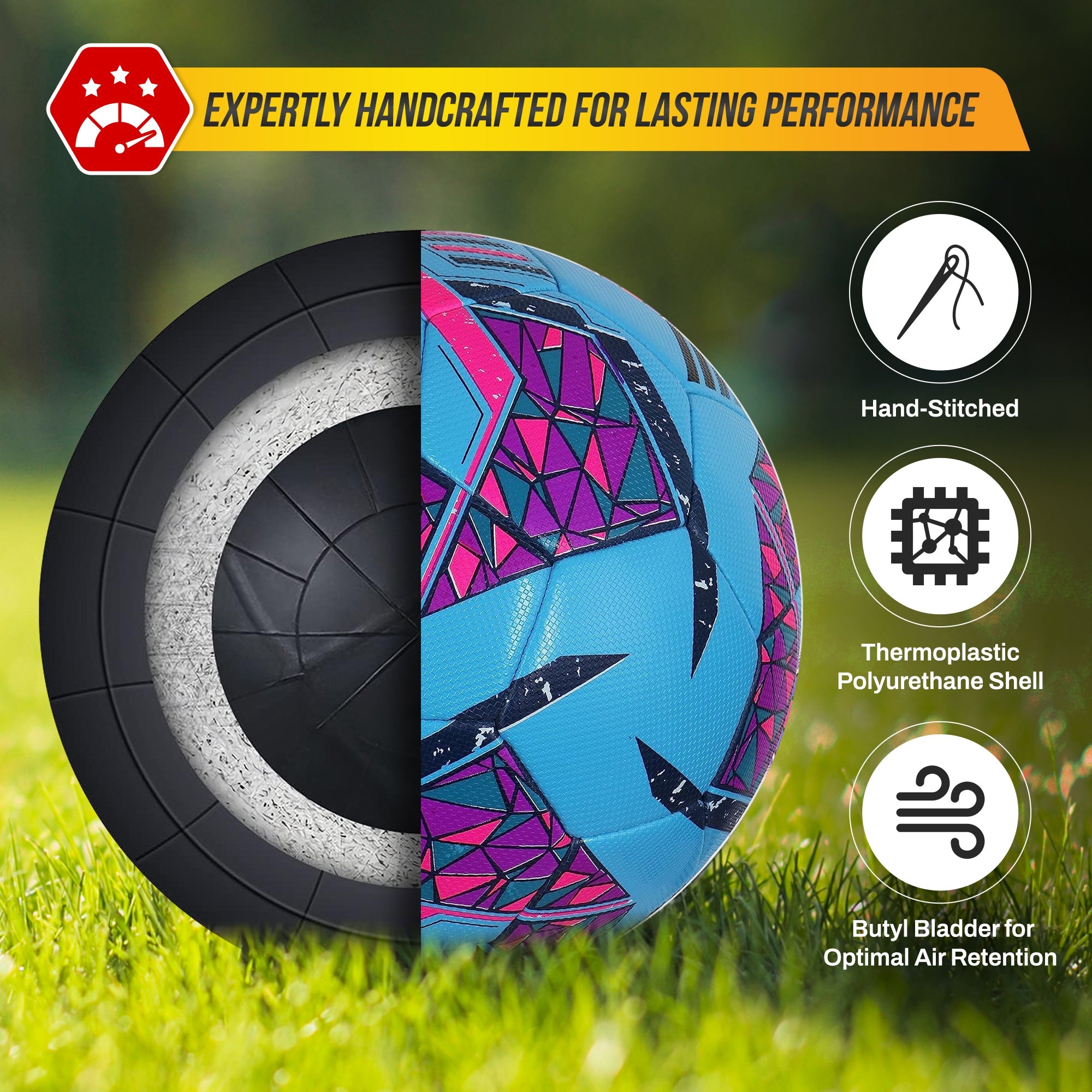 Vizari Reflect Pro Premium Indoor Soccer Ball – Sky Blue