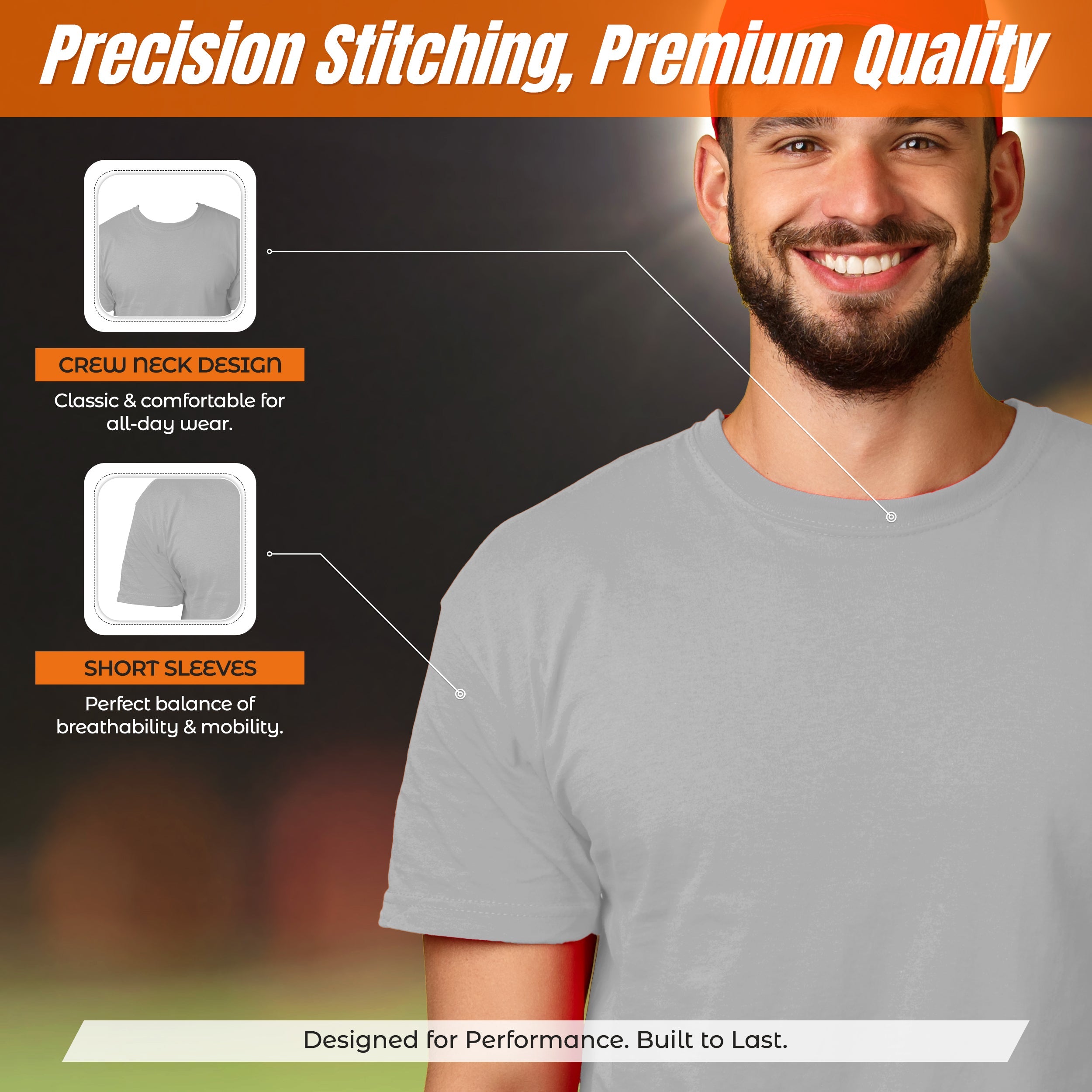 Performance T-Shirt-Silver - Vizari Sports