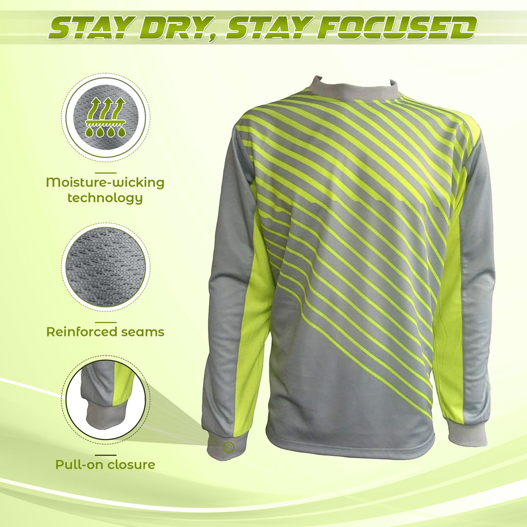 Vizari Arroyo Padded Long Sleeve Goalkeeper Jersey Grey/Yellow