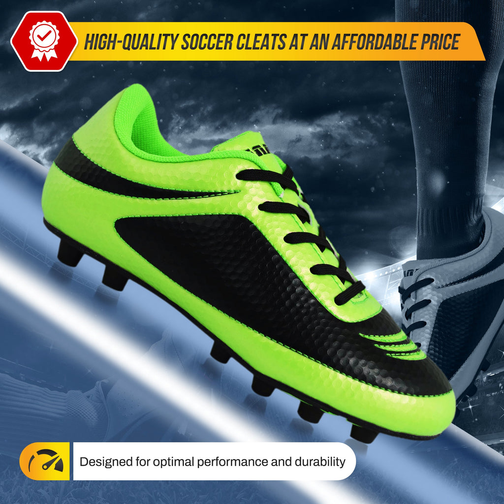 Vizari Infinity Youth Firm Ground Soccer Cleats – Green/Black