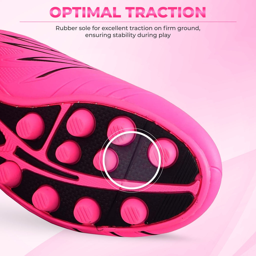 Vizari Boca Youth Firm Ground Soccer Cleats – Pink/Black