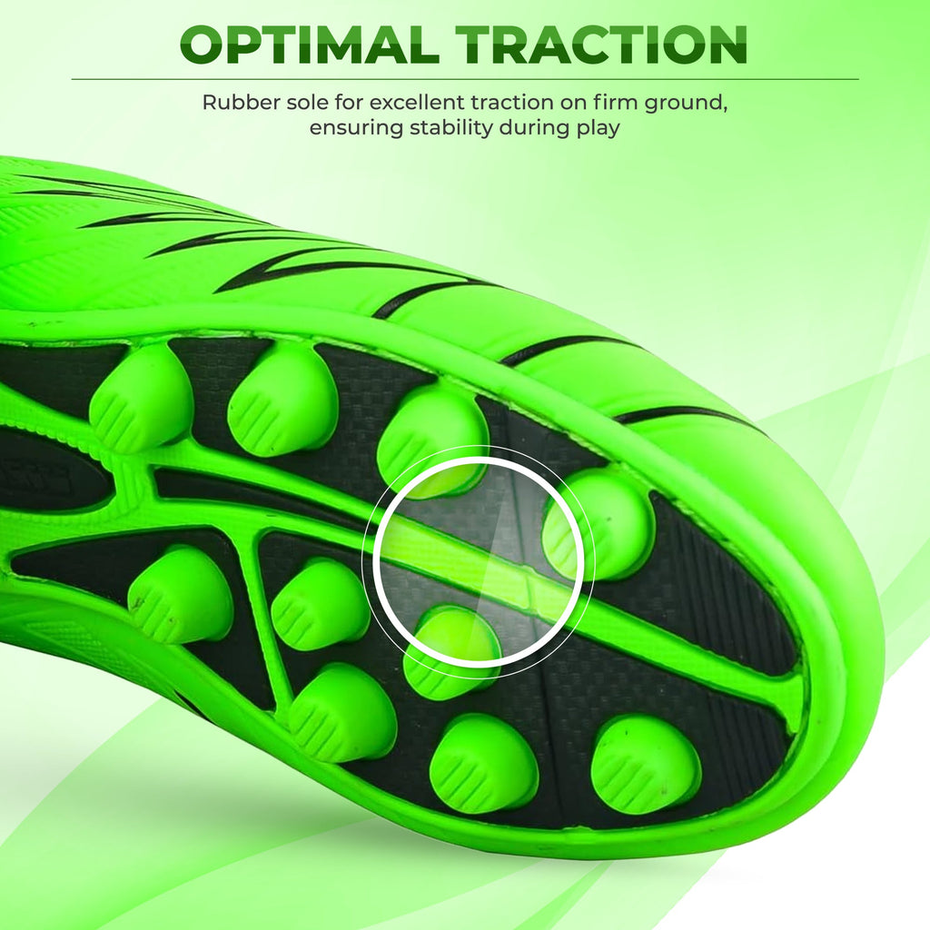 Vizari Boca Youth Firm Ground Soccer Cleats – Green/Black