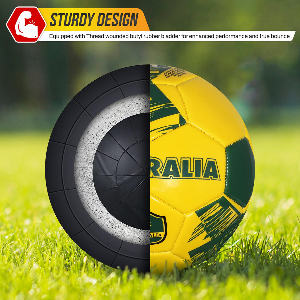 Mini National Team Soccer Balls-Australia Yellow - Vizari Sports