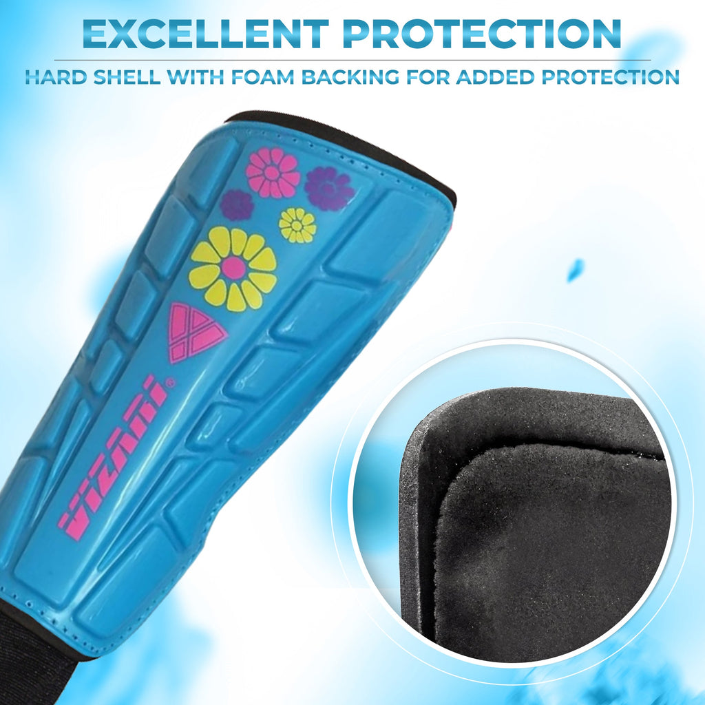 Blossom Soccer Shin Guard-Blue - Vizari Sports