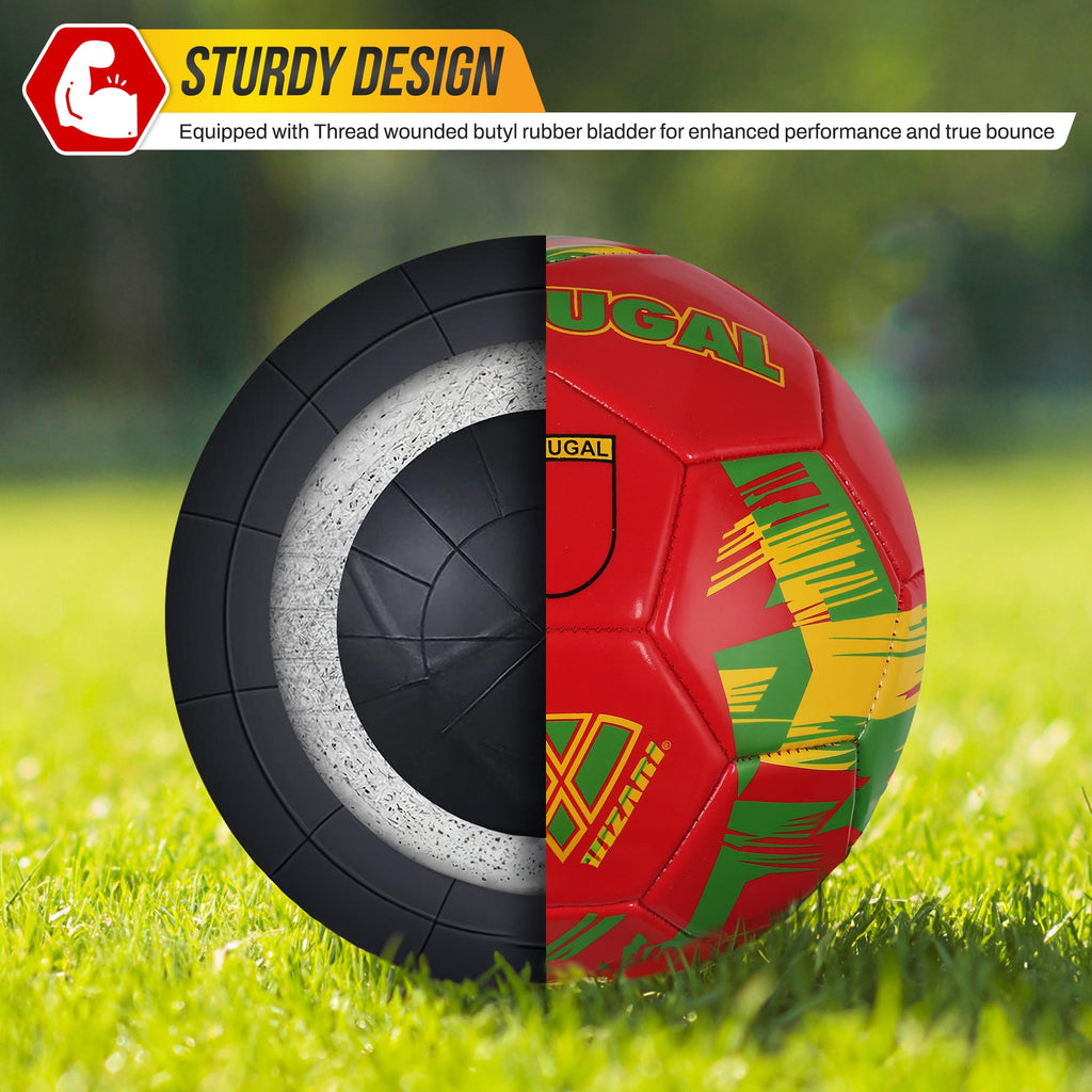 Mini National Team Soccer Balls-Portugal Red - Vizari Sports