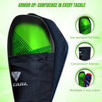 Aptos Soccer Shin Guard with Sleeve-Green/Black - Vizari Sports
