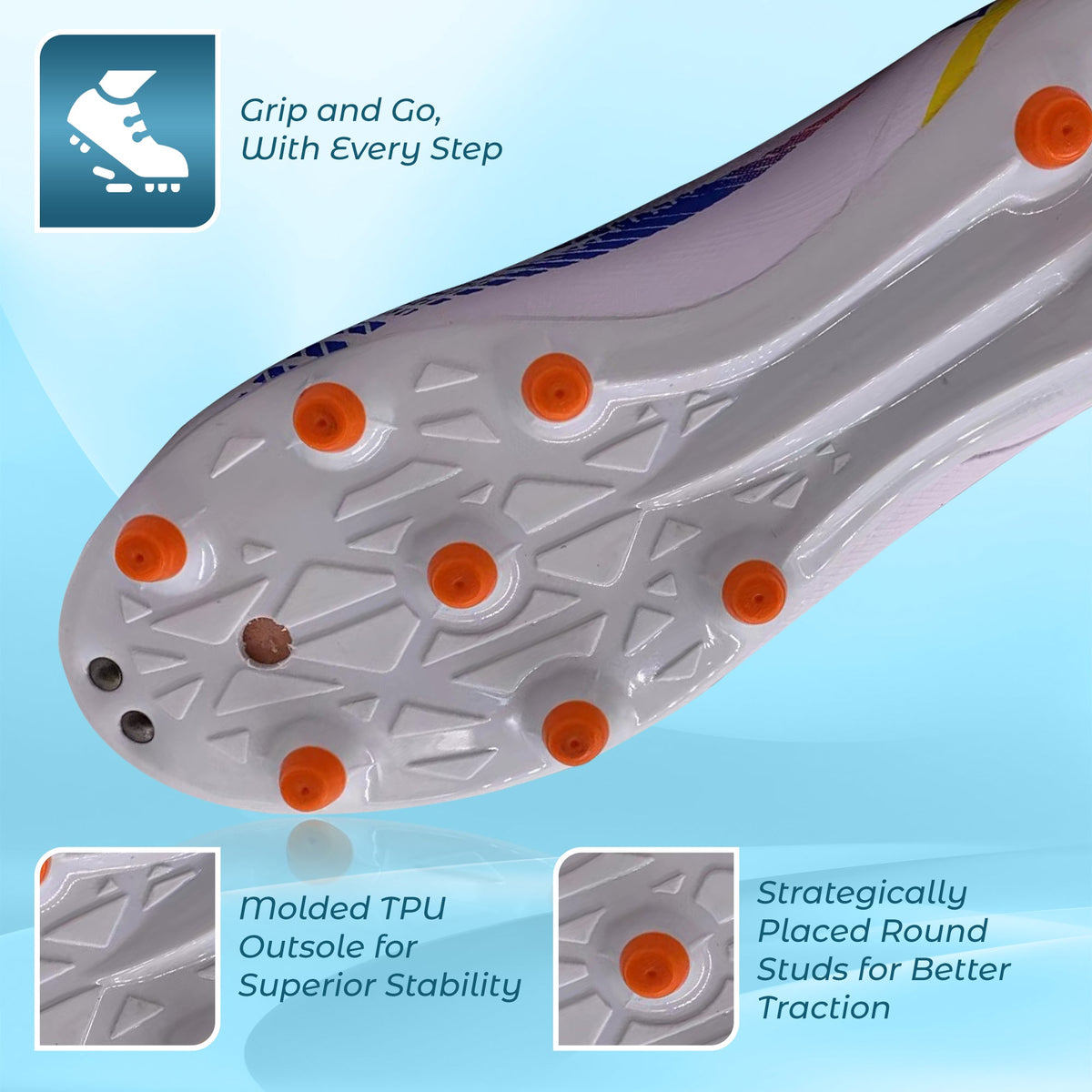 Vizari Bodega Junior Firm Ground Soccer Cleats - White