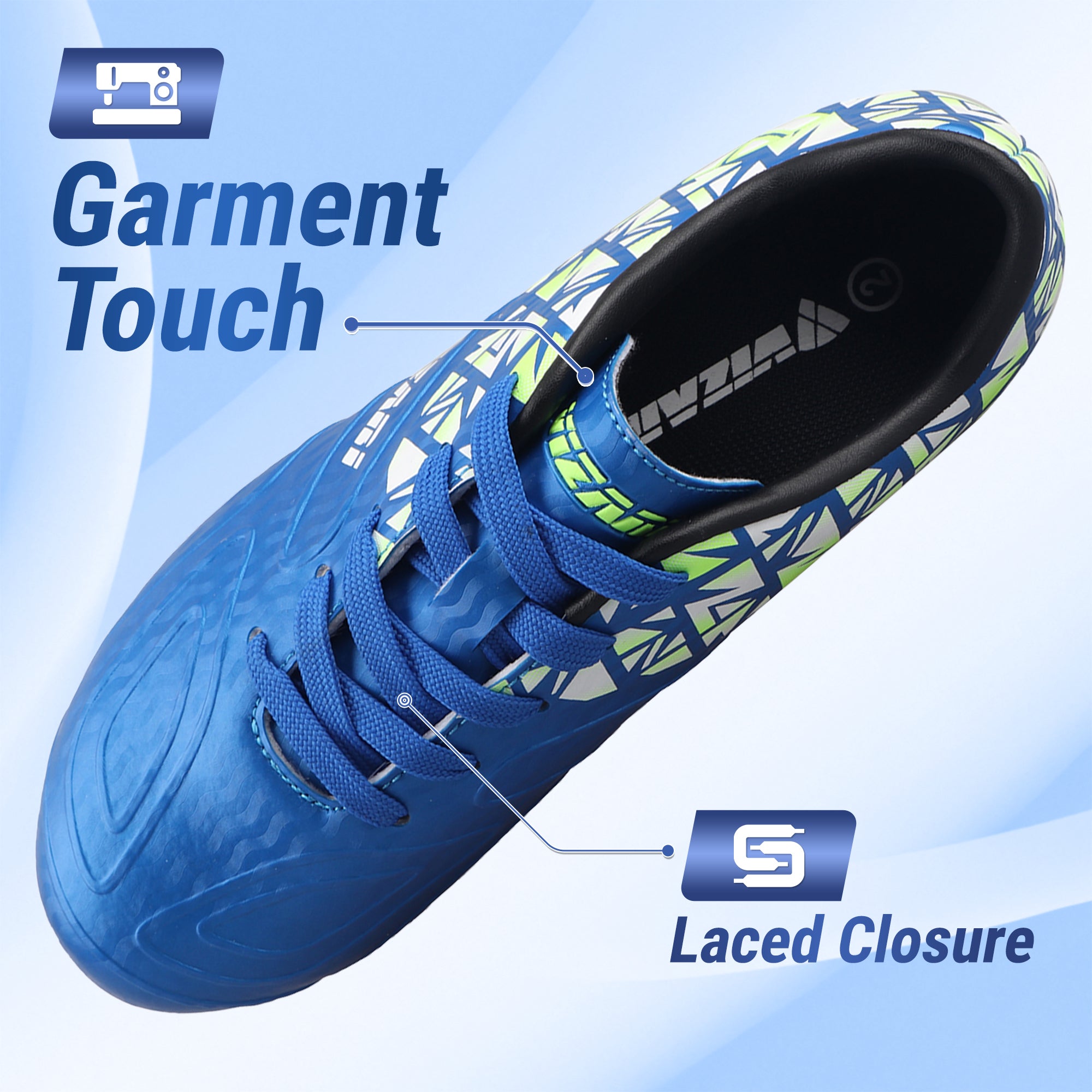 Pismo Junior Firm Ground Soccer Cleats - Blue - Vizari Sports