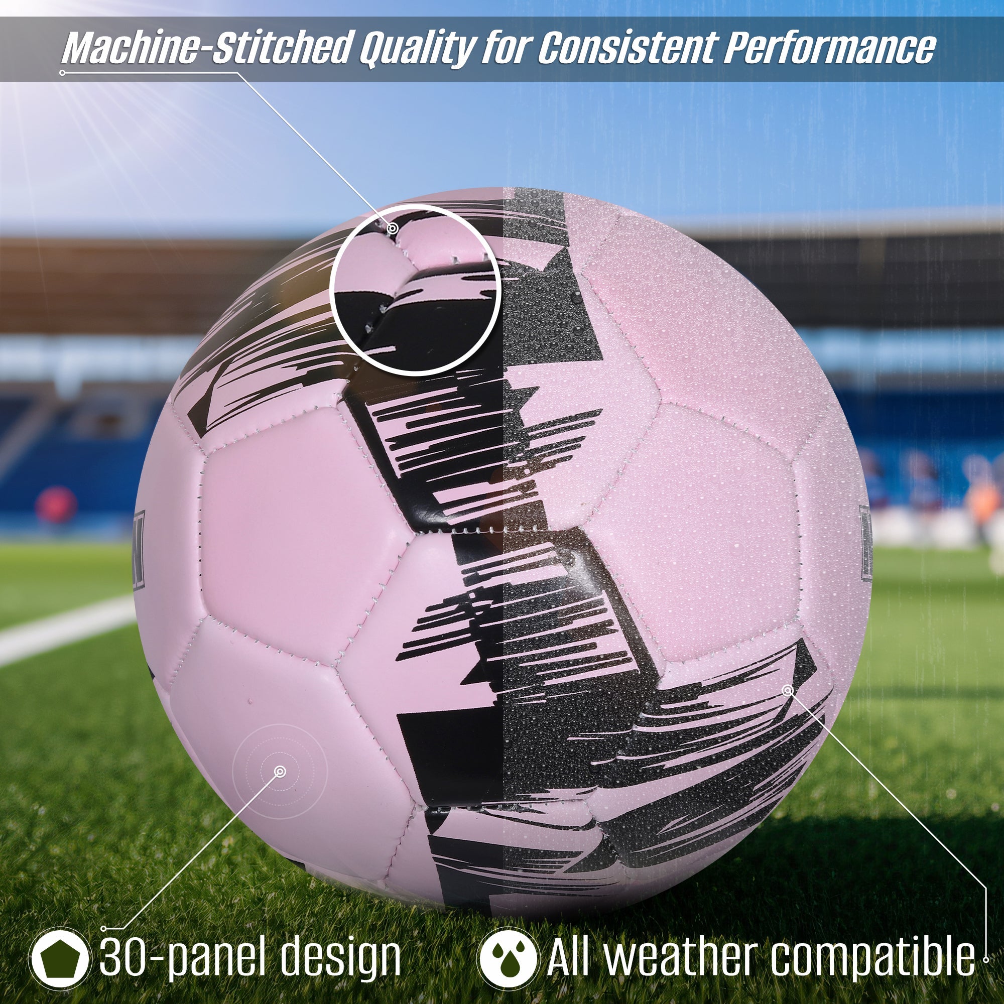 Club Team Soccer Balls - Miami Pink - Vizari Sports