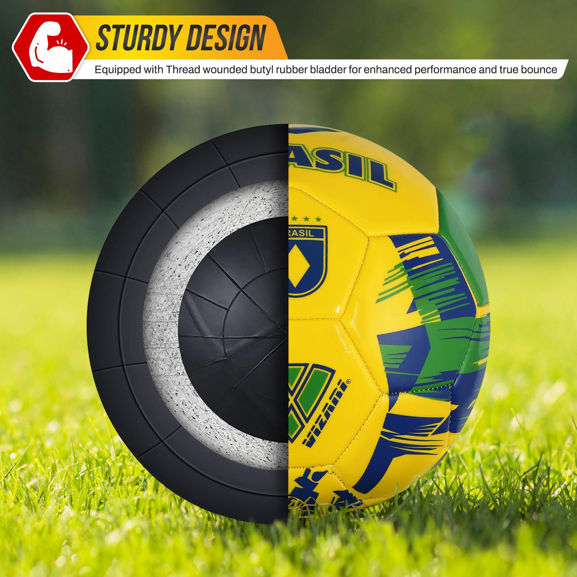 Vizari National Team Soccer Balls – Brazil Yellow