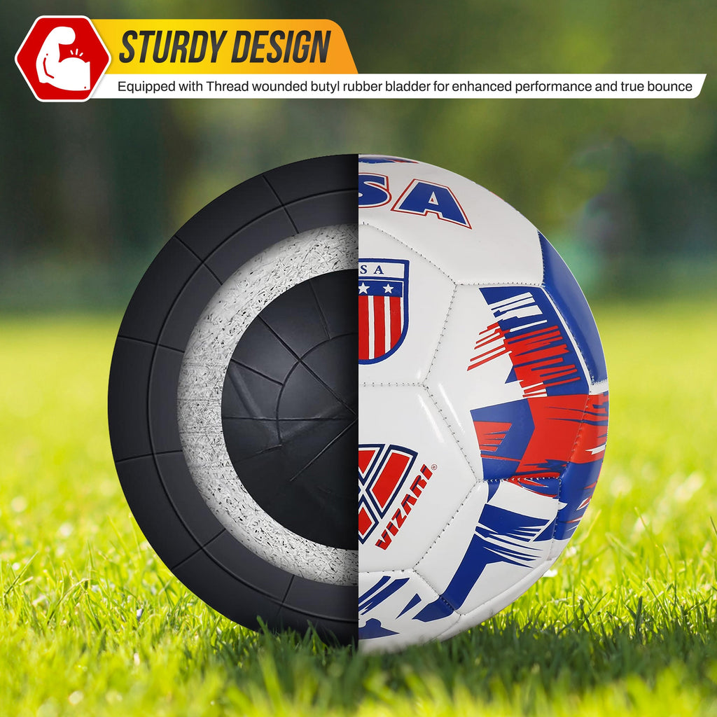 Vizari National Team Soccer Balls / Country Ball - USA White