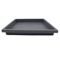 The Hc Companies 14 Inch Accent Square Plastic Plant Saucer - Indoor Outdoor Plant Trays For Pots - 14X14X18, Warm Gray