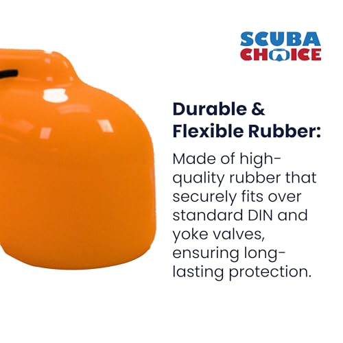 Scuba Choice Scuba Diving Tank Valve Cap Protector, Orange
