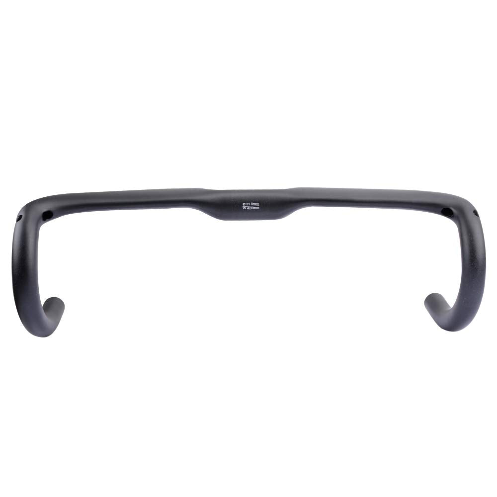 Road Bike Handlebars Alfa Pasca Carbon Handlebars Road Bike Drop Bars Racing Bicycle Handlebars Lightweight 31.8 Black Ud Matte