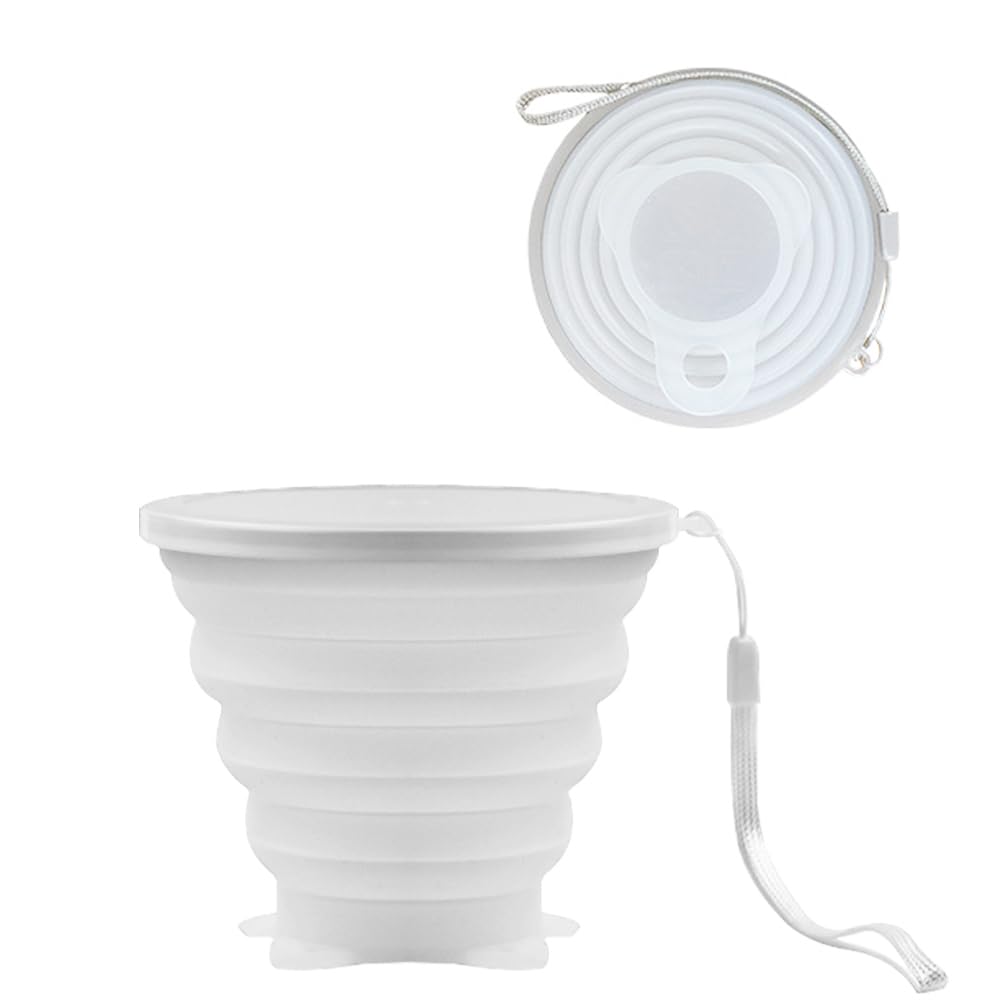 Intatikoo Silicone Collapsible Cups For Camping Travel,Small Portable Backpacking Camping Cup For Outdoor,Reusable Folding Trave
