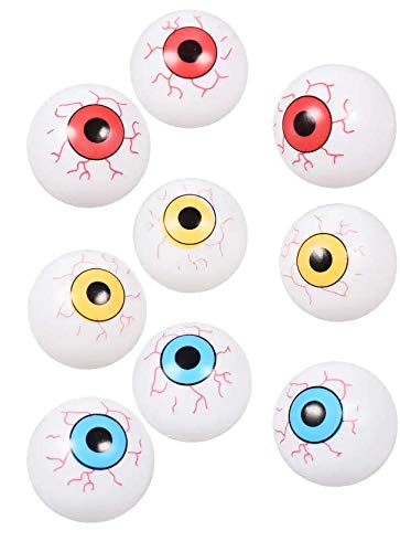 Greenbrier Eyeball Ping Pong Balls For Halloween Or Table Tennis, 2 Colors, 24 Pcs Total