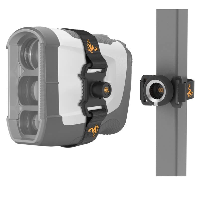 Frogger Golf Rangefinder Magnetic Holder For Golf Carts With Latch-It Technology And Non-Slip Straps  Adjustable Range Finder Mo