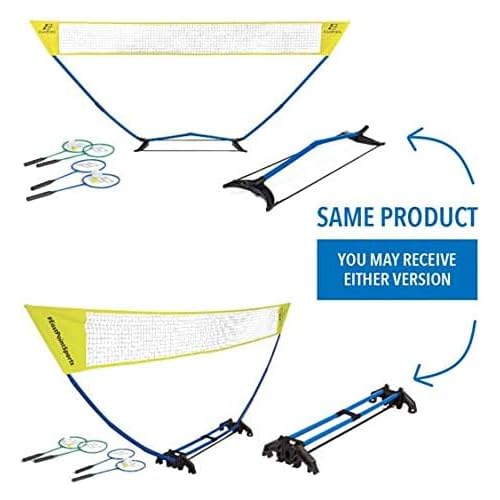 Eastpoint Sports Easy Setup Badminton Set - Backyard Outdoor Game For Family Fun - Includes 2 Racket & 2 Shuttlecocks