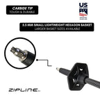 Ski Poles Graphite Carbon Composite - Zipline Lollipop U.S. Ski Team Official Supplier (Black Carbon Weave, 40'' In./102 Cm)
