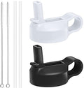 The Mass Wide Mouth Straw Lid Compatibility Most Sports Water Bottle (Black & White)