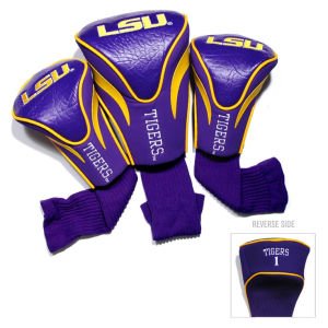 Team Golf Ncaa Lsu Tigers Contour Golf Club Headcovers (3 Count) Numbered 1, 3, & X, Fits Oversized Drivers, Utility, Rescue & F