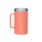 Yeti Rambler 24 Oz Mug, Vacuum Insulated, Stainless Steel With Magslider Lid, Coral