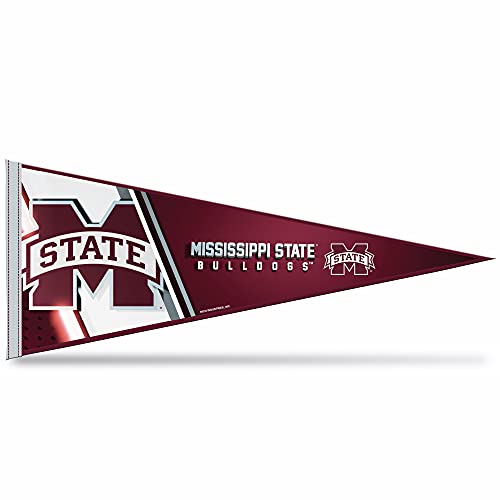 Rico Industries Ncaa Mississippi State Bulldogs Primary 12'' X 30'' Felt Wall D  Cor Pennant - Great For Home/Bed Room/Man Cave