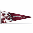 Rico Industries Ncaa Mississippi State Bulldogs Primary 12'' X 30'' Felt Wall D  Cor Pennant - Great For Home/Bed Room/Man Cave
