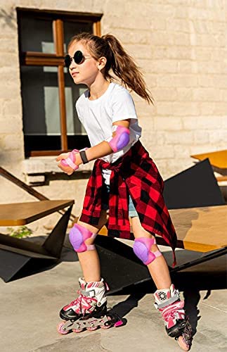 Kids/Youth Knee Pad Elbow Wrist Pads Guards Protective Gear Set, For Roller Skates,Cycling Bike,Skateboard,Inline Skatings,Scoot
