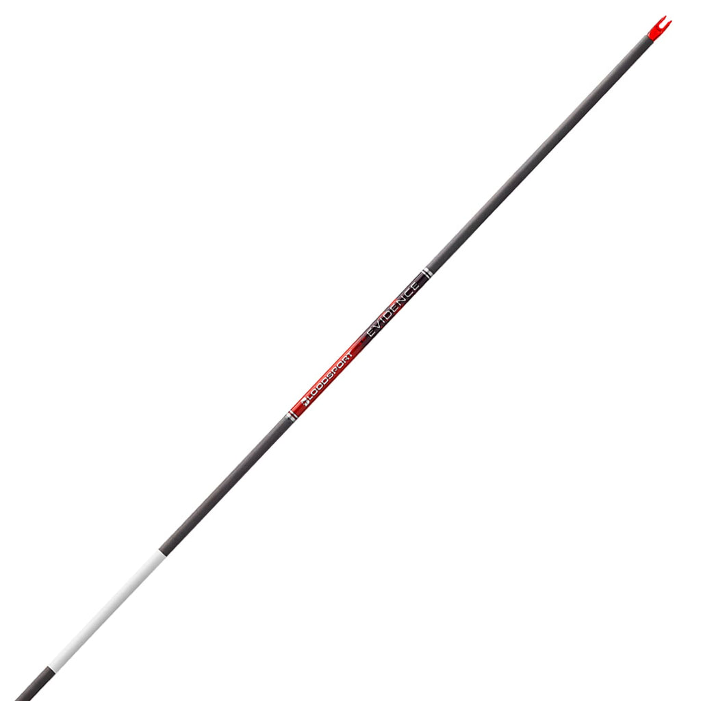 Bloodsport Evidence Bare Shaft Precise Durable Carbon Hunting Arrow For Compound Bow - 31'' Length, 165'' Micro-Diameter, 001''