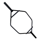 Cap Olympic Trap Bar, Shrug Bar, Hex Bar With Combo Neutral Grips And Black Finish