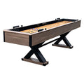 Hathaway Excalibur 9-Ft Shuffleboard Table For Great For Family Recreation Game Rooms, Designed With A Rustic Driftwood Finish W