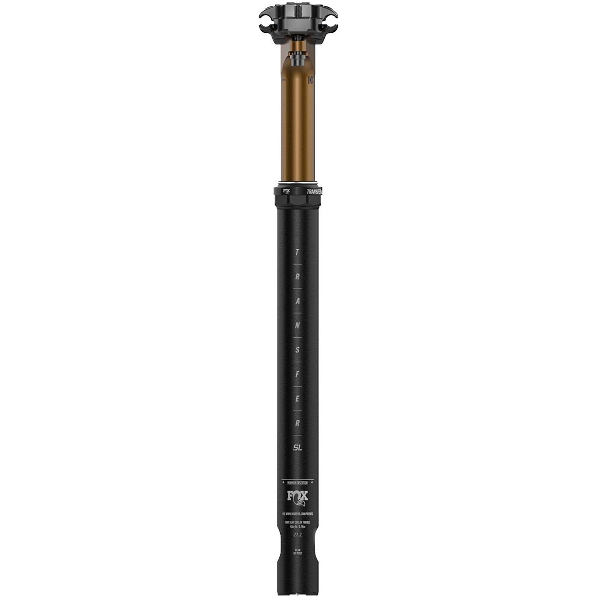 Fox Racing Shox Transfer Sl 27.2 Factory Dropper Seatpost Black, 27.2X70Mm Travel