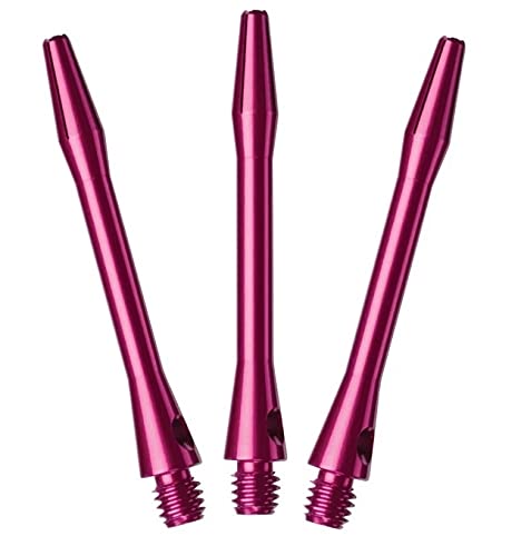 Us Darts - 3 Sets (9 Shafts) Pink Aluminum Dart Shafts + O'Rings, 2'' Medium