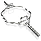 Gymax Olympic Hex Bar, Folding Trap Bar 56'' Chrome Finish Hex Weight Lifting Bar Deadlift Bar With Two-Handle, For Squats, Dead