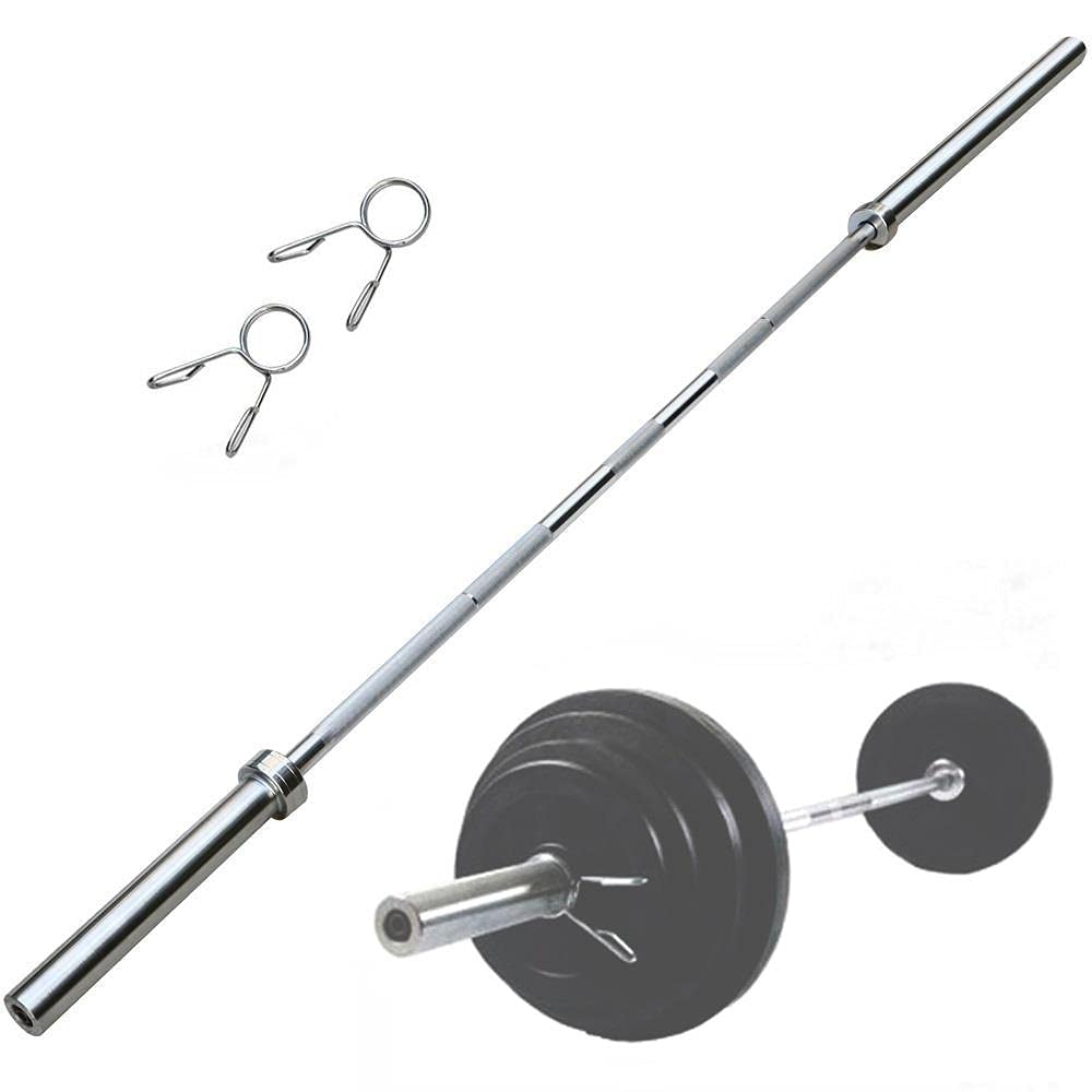 Topeakmart Olympic Barbell Bar 7Ft Chrome Weight Lifting Bar Weighted Exercise Bar Barbell Bar Weight Bench Set