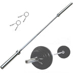 Topeakmart Olympic Barbell Bar 7Ft Chrome Weight Lifting Bar Weighted Exercise Bar Barbell Bar Weight Bench Set