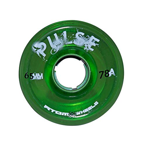 ATOM SKATES Outdoor Quad Roller Wheels 78A ATOM PULSE 65x37 Green / 1 Pack - 4 Wheels