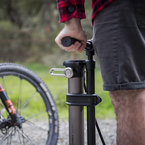 Blackburn Chamber Bike Floor Pump (Tubeless, Grey/Silver)