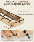 Kingcamp Camping Air Bed Frame - Portable & Compact Guest Air Mattress With Accessories, Single High Inflatable Blow-Up Bed Fram