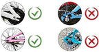Yjia A Pair Of Children'S Bicycle Riding Flash Silent Training Wheels, Suitable For 12-20 Inch Single Speed Bicycles (Black111)